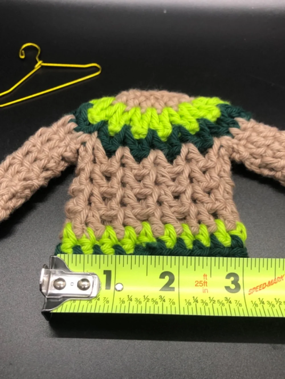Mini Crochet Sweater Ornament, Gift Tag, Bag Accessory